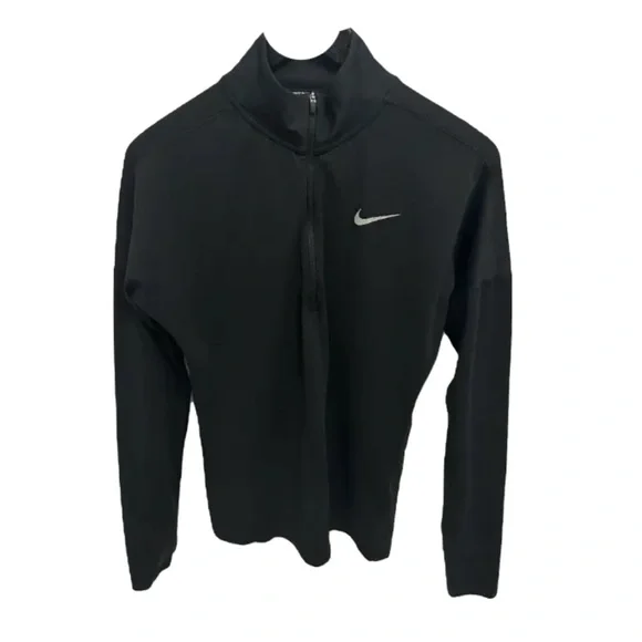 Nike Dry Fit Long Sleeve Running Zip Up Shirt - Picture 1 of 5